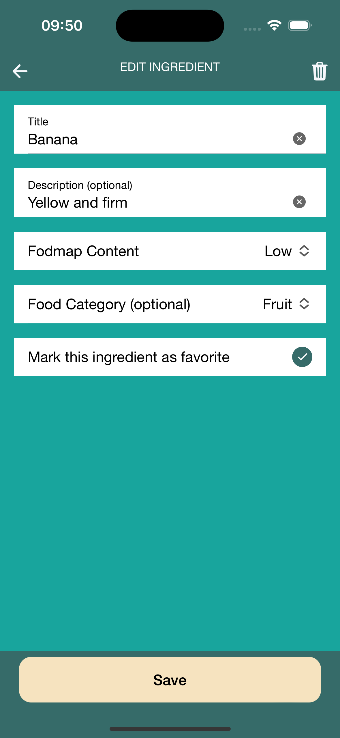 Fodmap app