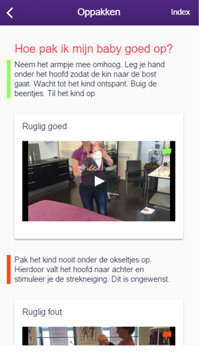 voorkeurshouding baby app